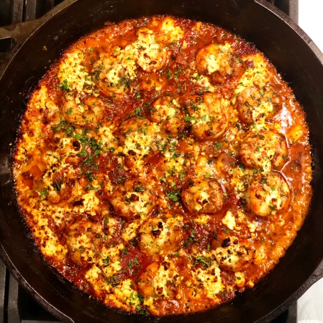 roasted shrimp, tomato & feta ~ - Sous Salt